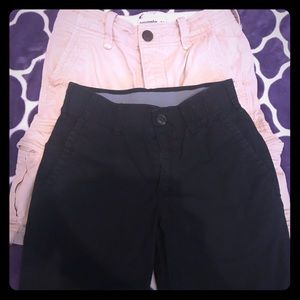 A&F Tan Cargo Shorts & Arizona Black Shorts. Boys!